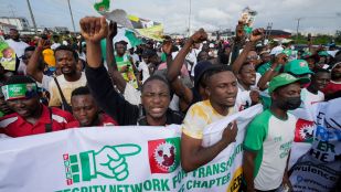 Nigerians campaigning